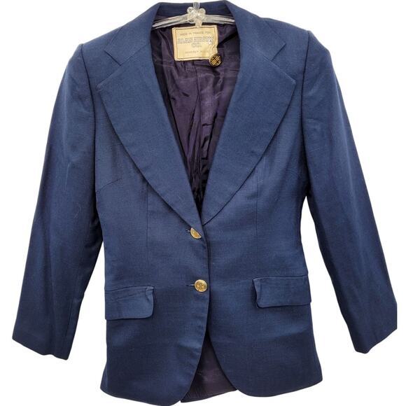 Alan Austin Co. Vintage 80s 2 Button Single Breasted Ladies Blazer Suit Jacket - Picture 1 of 13